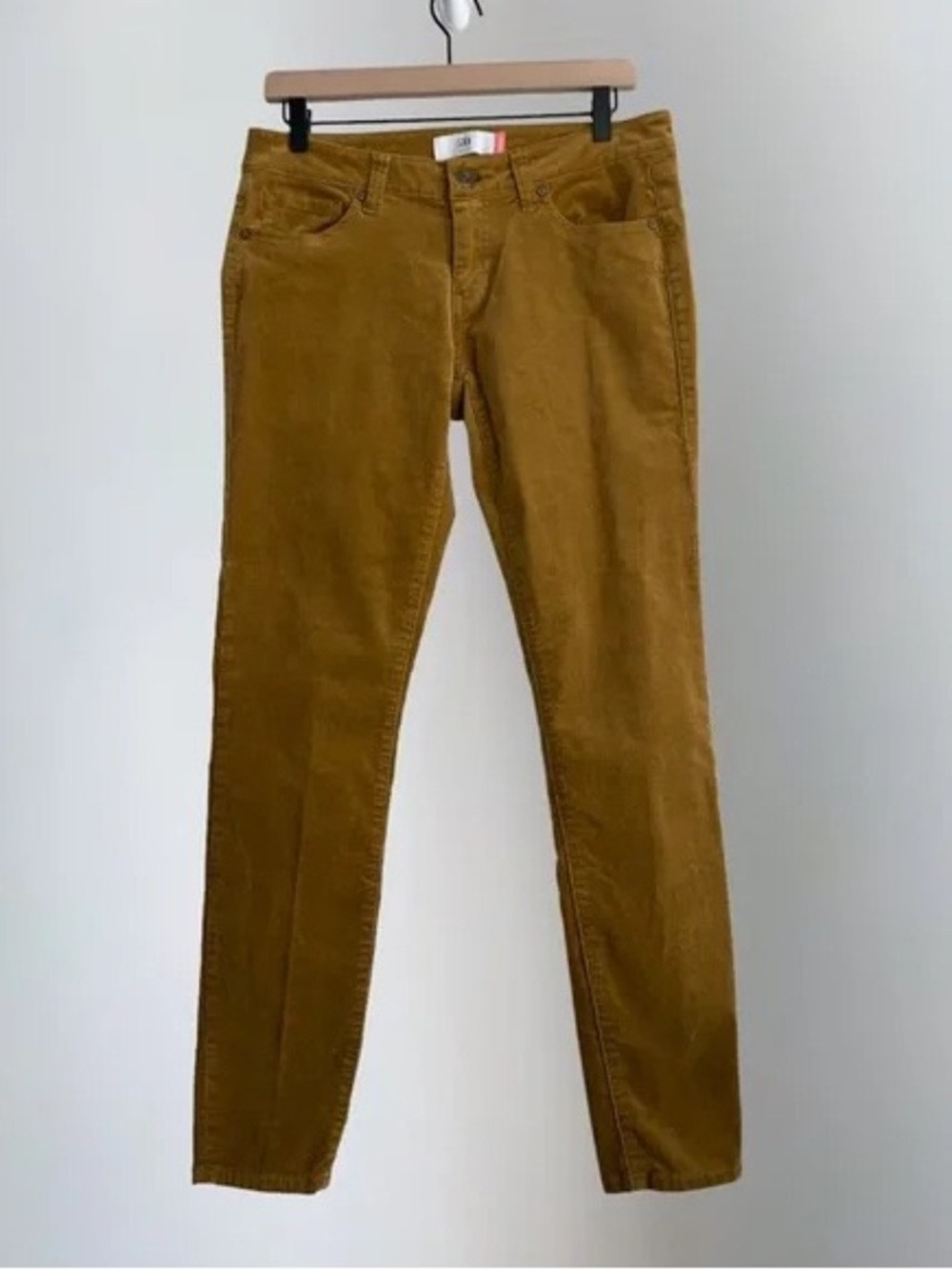 Cabi, Corduroy Skinny Jeans, Umber Gold Mustard Yellow 3197, Size 4
